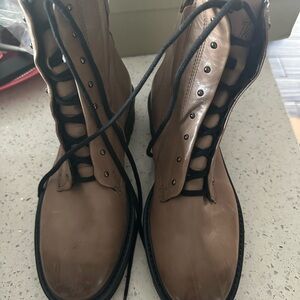 Paul Green Tan Lace-Up Ankle Boots